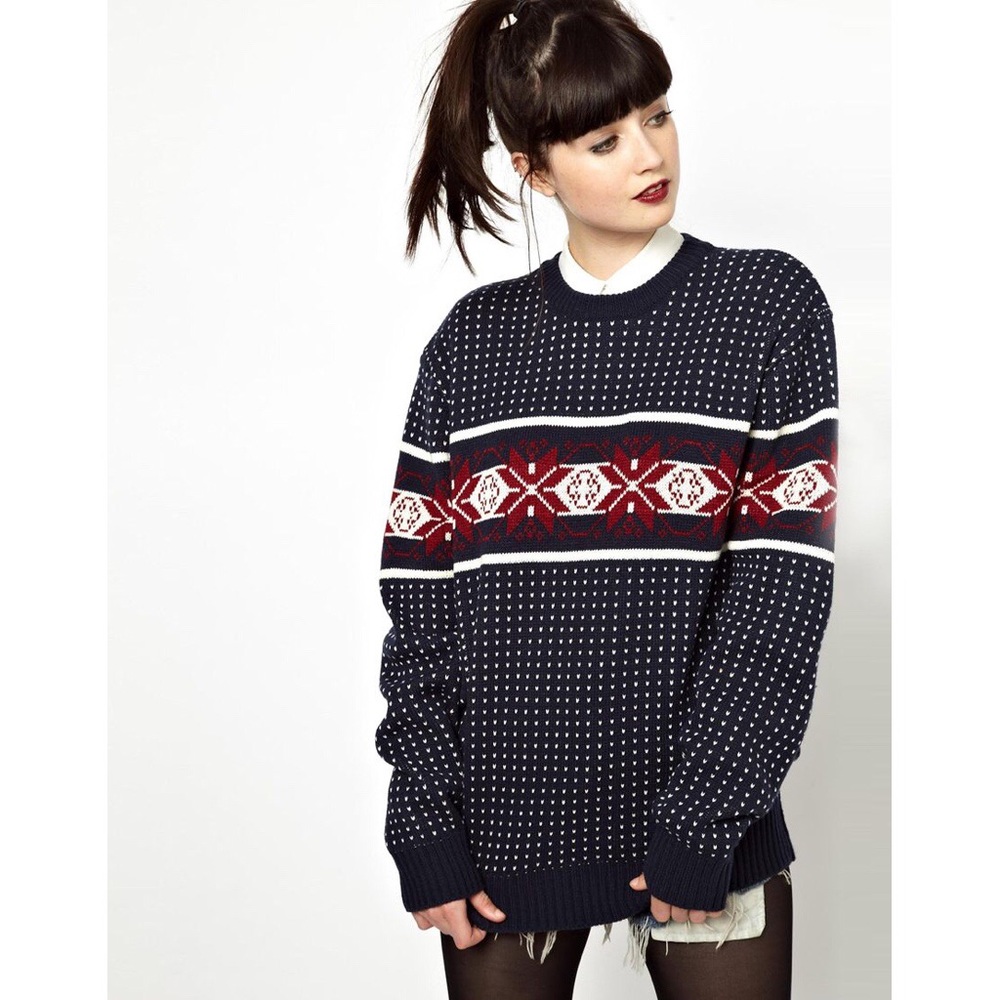 Oversized Snowflake Sweater [Pop Boutique]